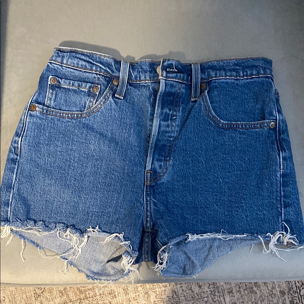 Levi's Distressed Blue Jean Shorts